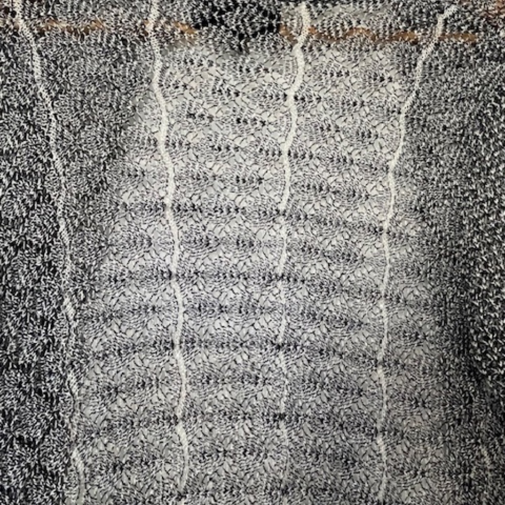 Pyramid Collection Metallic Thread Maxi Duster Cardigan Sz S  Boho Phoebe - Picture 6 of 8